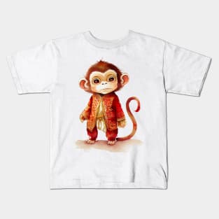 Watercolor Chinese Zodiac Year of the Monkey Kids T-Shirt